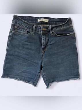 Signature by Levi Strauss Dark Wash Denim Cutoff Shorts